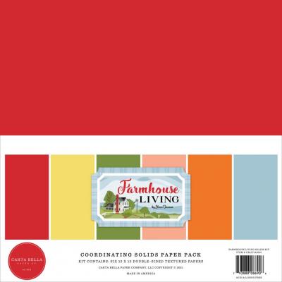 Carta Bella Farmhouse Living Cardstock - Solids Kit